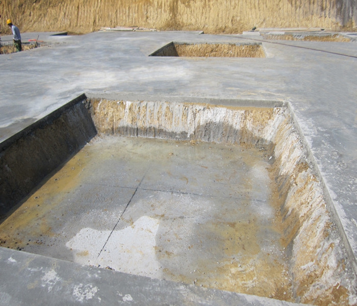南昌市建筑設(shè)計(jì)研究院總部辦公大樓工程筏板基礎(chǔ)下柱墩找平、彈線